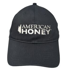 American Honey Fitted Baseball Cap Black One Size Lightweight Embroidered AMC